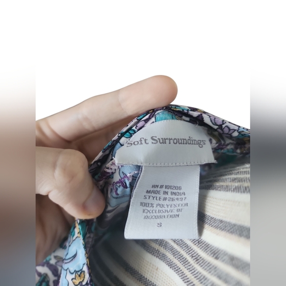 Soft Surroundings Tunic Dress Floral Embroidered Johnny Was Style Top S - Picture 3 of 4